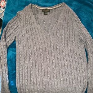 Eddie Bauer XL  Tall Gray Sweater